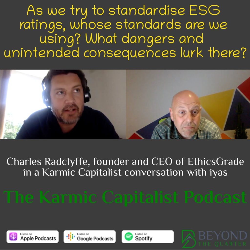 We’re trying to standardise what “good” is, but we shouldn’t – Charles Radclyffe